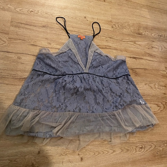 Chan Luu Blue Asymmetrical Ruffled Camisole - Picture 11 of 12
